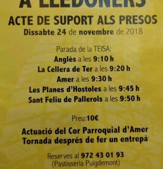 Autocar a Lledoners desde Amer