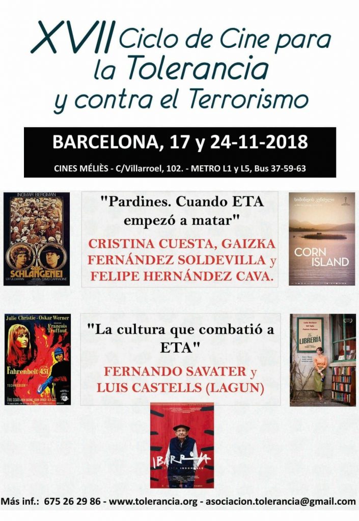 Programa XVII Ciclo de Cine para la Tolerancia y contra el Terrorismo