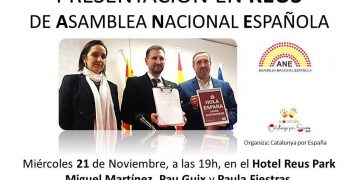 Cartel de la presentación de la Asamblea Nacional Española en Reus