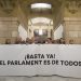 Pancarta Ciudadanos en contra homenaje a Carme Forcadell