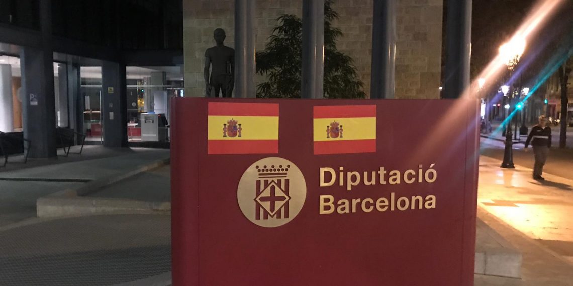 Adhesivos-bandera-española-Barcelona
