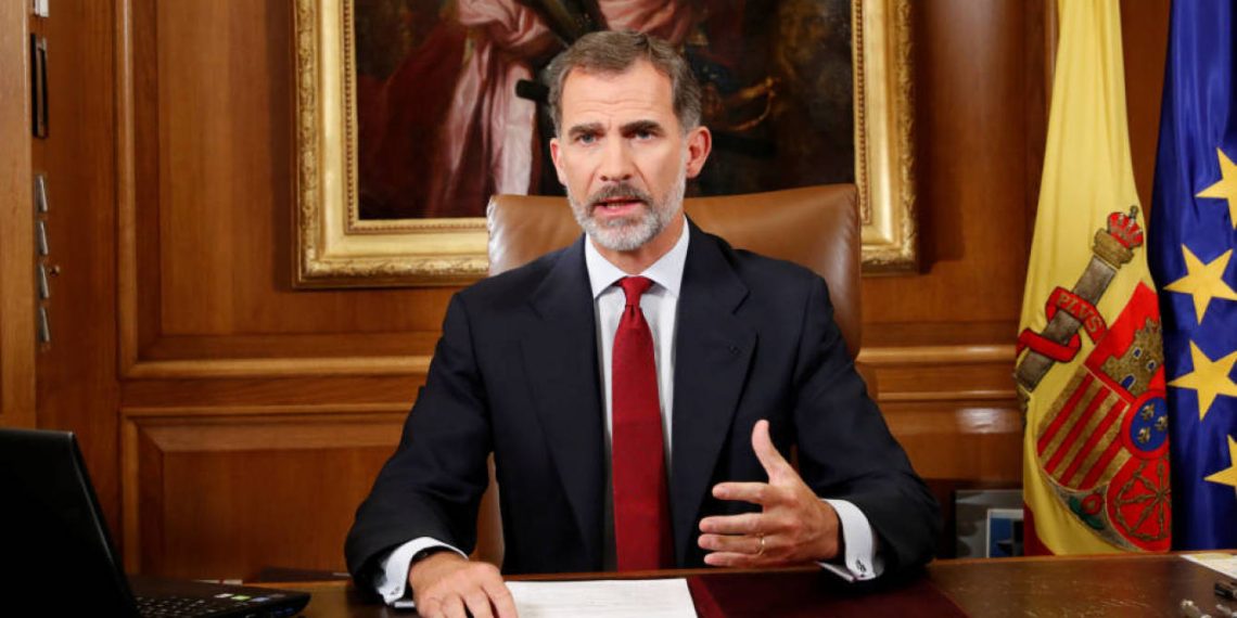 Felipe VI durante su discurso del 3 de octubre de 2017.