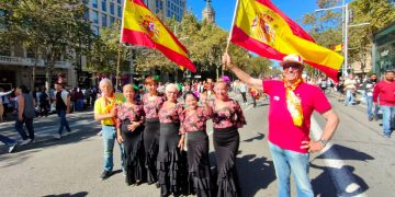 Foto de archivo manifestación 12 de octubre en Barcelona.