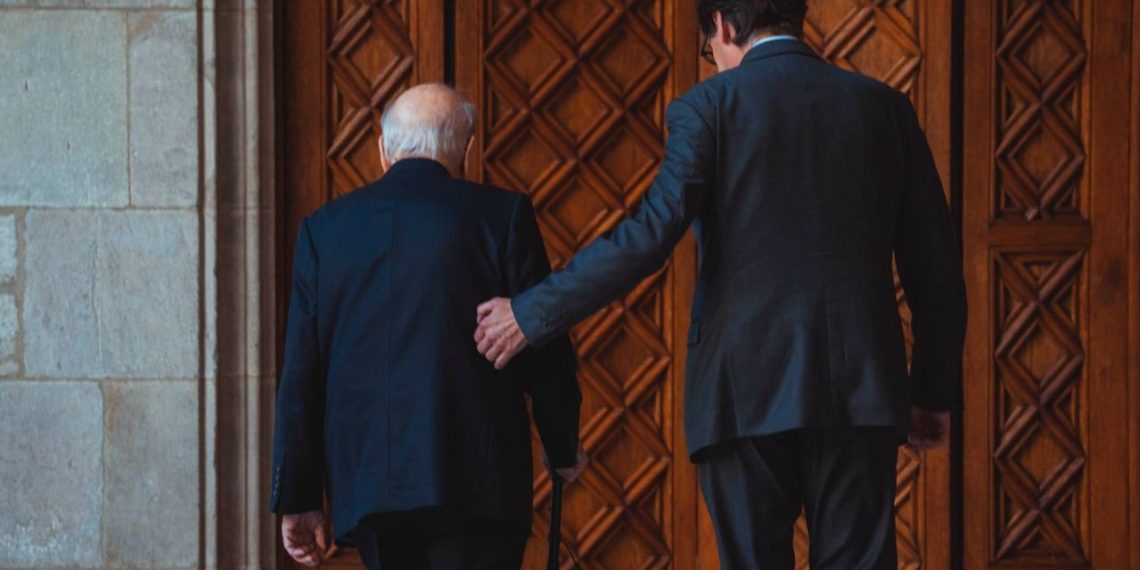 Pujol e Illa en el Palau de la Generalitat. Foto: Govern.