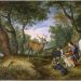 Pedro Pablo Rubens y Jan Brueghel el Viejo, La visión de san Huberto, 1617-20. Óleo sobre tabla. © Museo Nacional del Prado