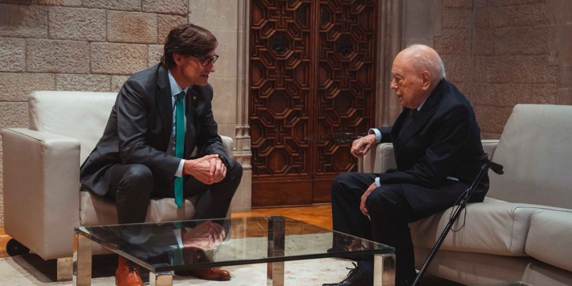 Imagen de archivo. Illa y Pujol, en la reunión en el Palau. Foto: Govern.