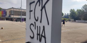 Imagen de archivo de una pintada en la UAB contra S'ha Acabat!. Foto @ShaAcabat!