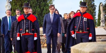 Salvador Illa, en un homenaje a Francesc Macià. Foto: @salvadorilla