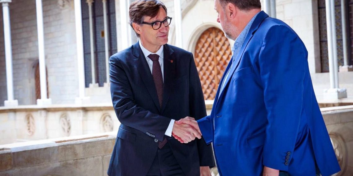Illa y Junqueras en el Palau de la Generalitat. Foto: @salvadorilla