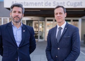 Marcos Rodríguez y Jordi Guirado, regidores en Sant Cugat. Foto: VOX