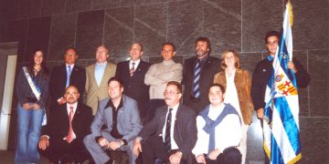 Foto de archivo de miembros de la Manigua en la plaza Ángel Rodríguez Ruiz (foto: RCDE)