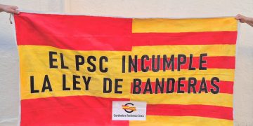 La pancarta de la Coordinadora. Foto: Caamaño.