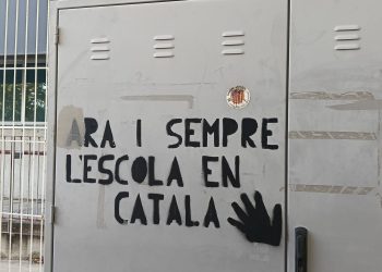 Lema Somescola en un instituto de El Vendrell. Foto: Sergio Fidalgo