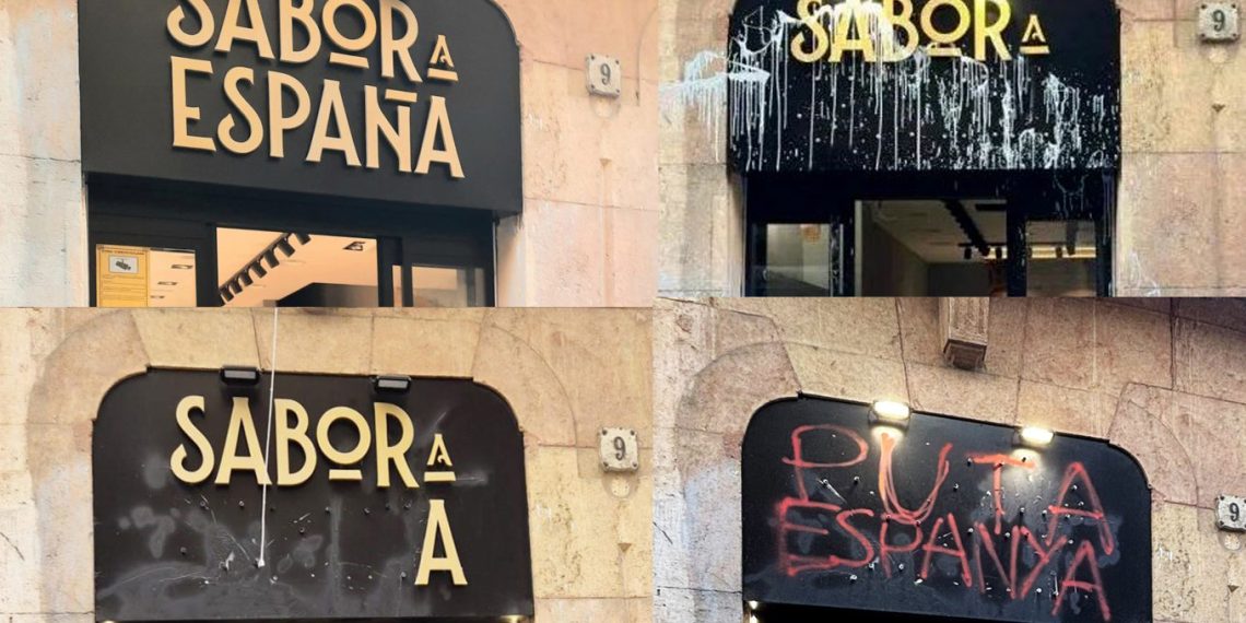 Montaje con algunas de las vandalizaciones realizadas.