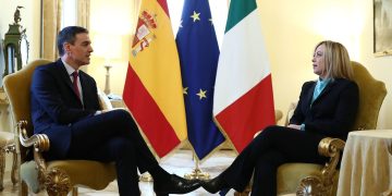 Sánchez y Meloni. Foto: Moncloa