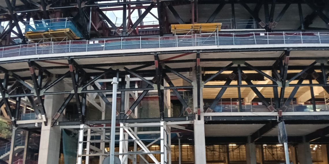 Imagen de archivo de obras en el Camp Nou. Foto: Sergio Fidalgo