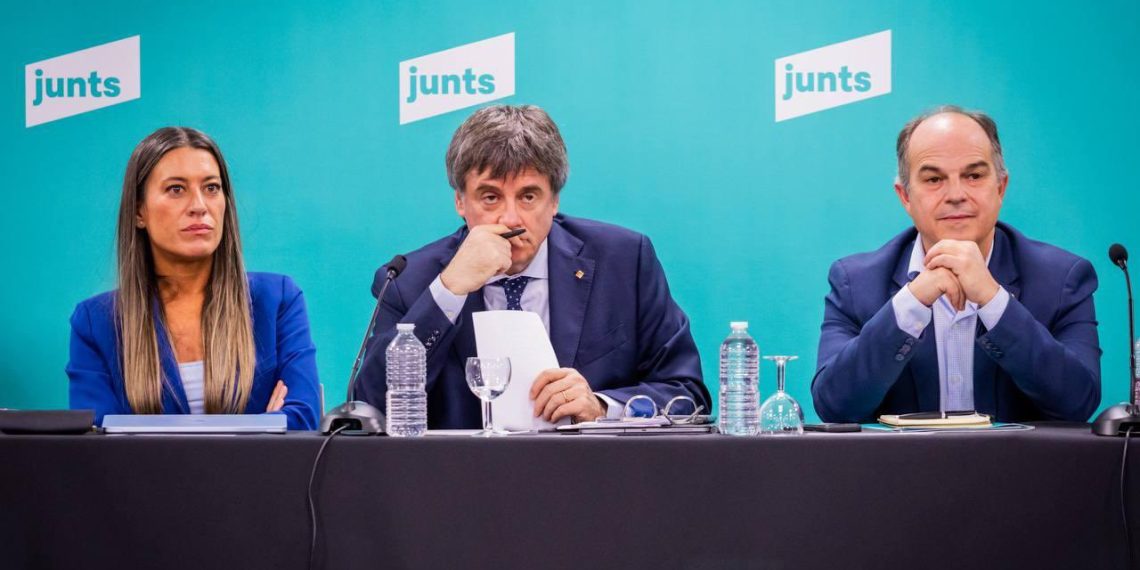 Nogueras, Puigdemont y Turull. Foto: Junts
