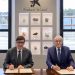 El presidente de la Generalitat de Cataluña, Salvador Illa, y el presidente de la Fundación ”la Caixa”, Isidro Fainé.© Fundación ”la Caixa”