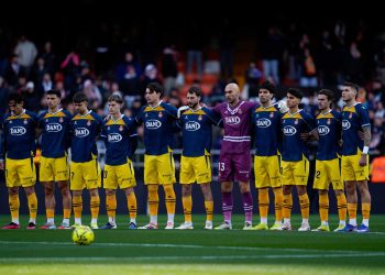 El Espanyol en un encuentro liguero