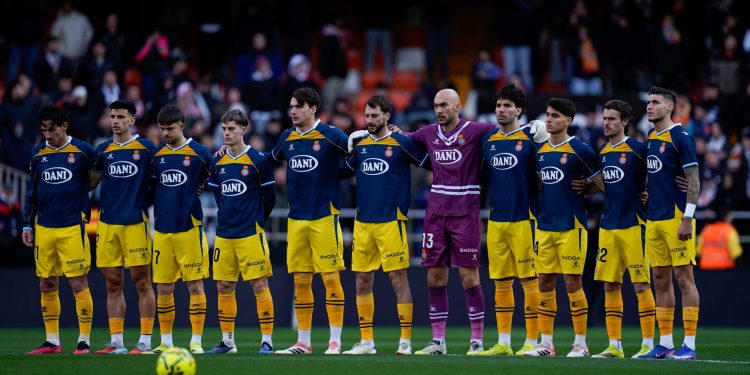 El Espanyol en un encuentro liguero