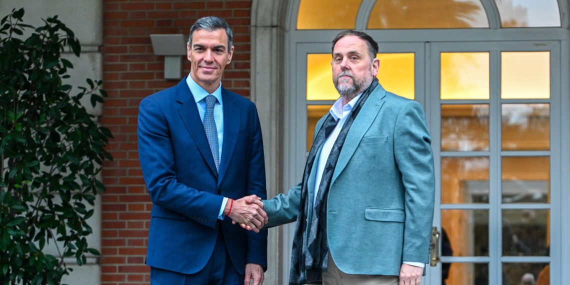 Pedro Sánchez y Oriol Junqueras. Foto: ERC