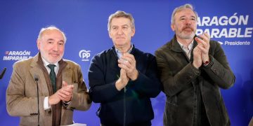 Azcón y Feijóo. Foto: PP Aragón