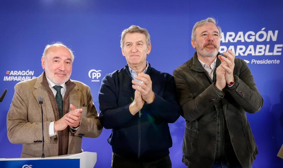 Azcón y Feijóo. Foto: PP Aragón