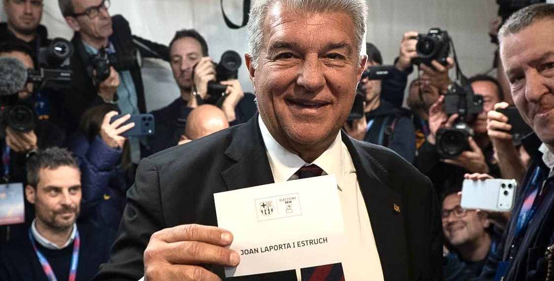 Joan Laporta. Foto: @defensemelbarca