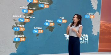 Mapa del tiempo de TV3. Foto: CCMA
