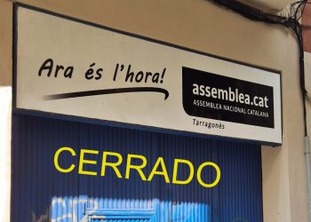 Sede cerrada de la ANC en Tarragona (Foto: Coordinadora Resistencia)