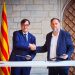 Salvador Illa y Oriol Junqueras, en el Palau. Foto: @salvadorilla
