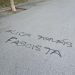 Pintadas contra Alicia Tomás. Foto: VOX