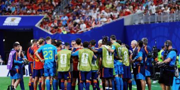 La selección, en el partido contra Cabo Verde. Foto: @SEFutbol
