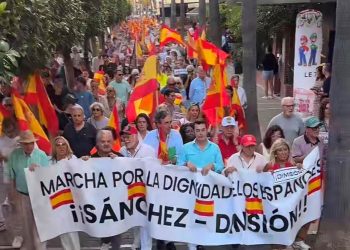 Imagen de archivo de la manifestación en Marbella organizada por Sociedad Civil Española. Foto: De española a español