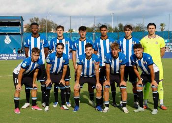 Espanyol B en el encuentro contra el Arnedo. Foto: RCDE