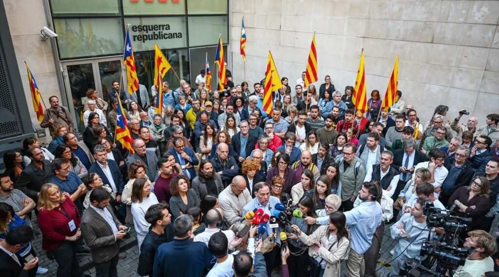 Oriol Junqueras en la sede de Esquerra. Foto: ERC